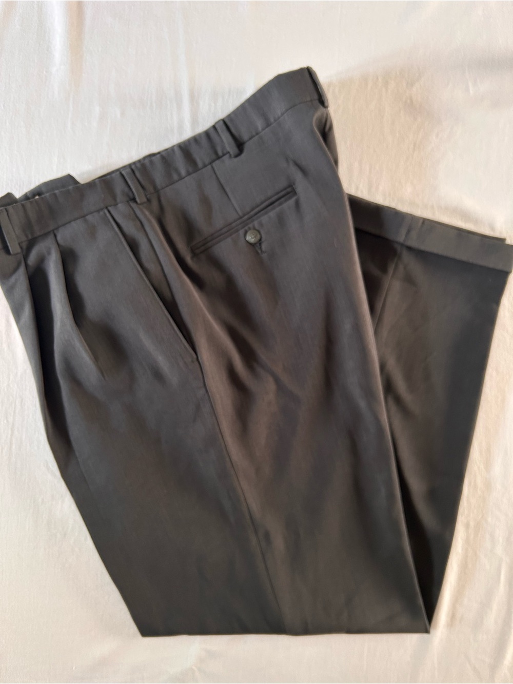 Haggar Gray Dress Pants 36x31 Classic Fit Flat Front Business